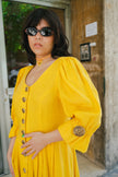 Stunning Vintage 100% LINEN Tyrol style dress (L/XL)