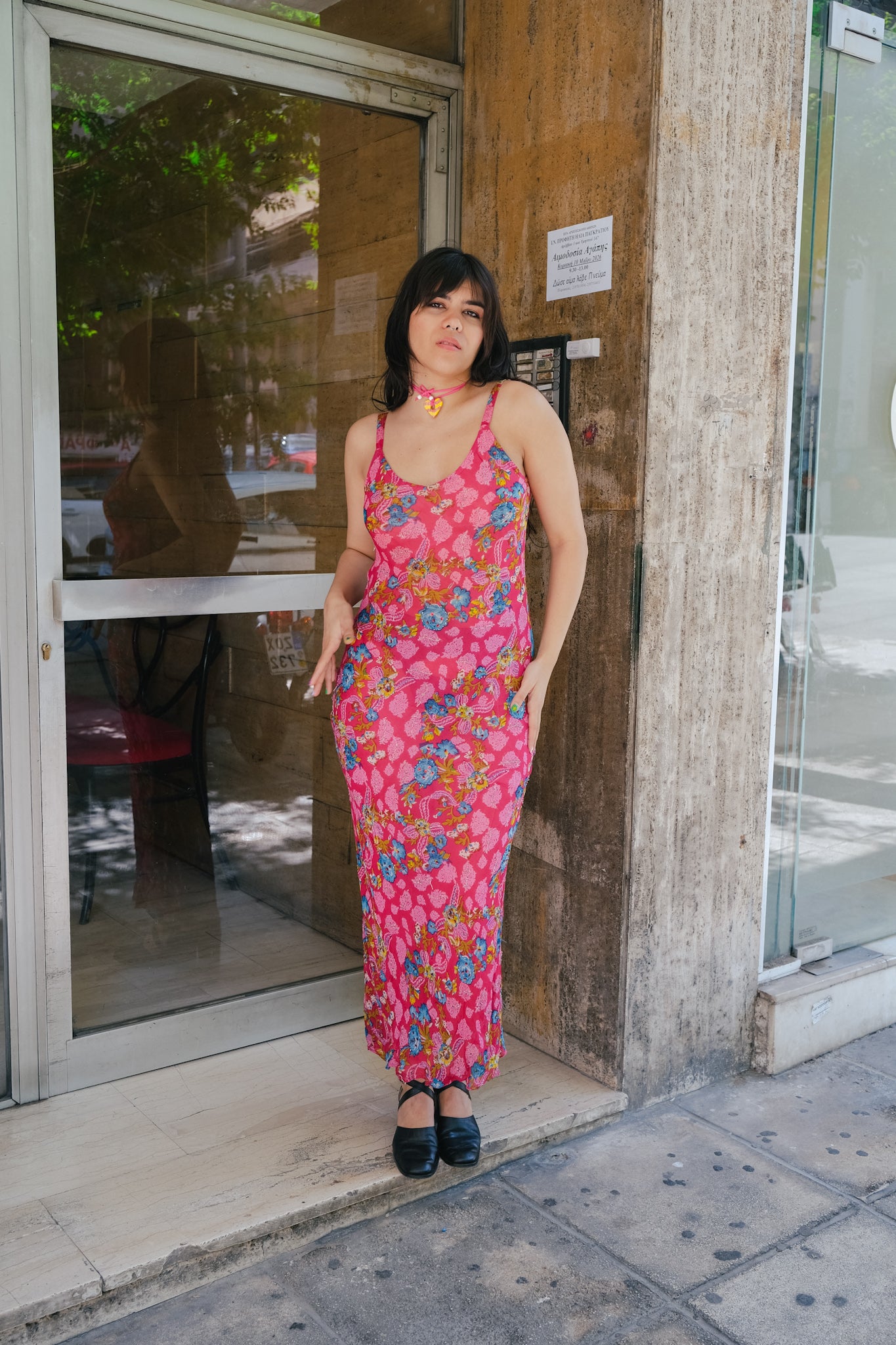 Vintage stunning maxi y2k dress with bead details (S/M)