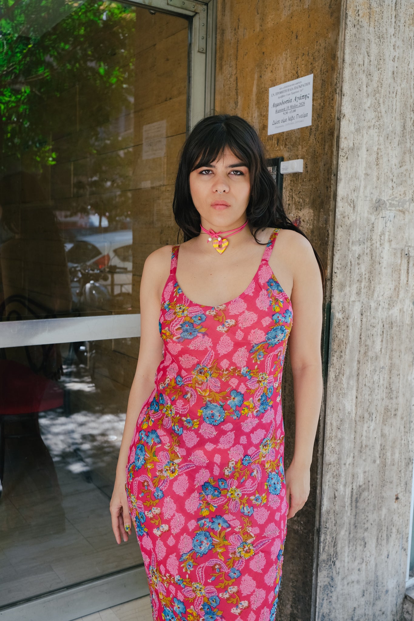 Vintage stunning maxi y2k dress with bead details (S/M)