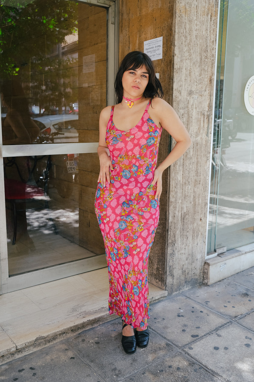 Vintage stunning maxi y2k dress with bead details (S/M)