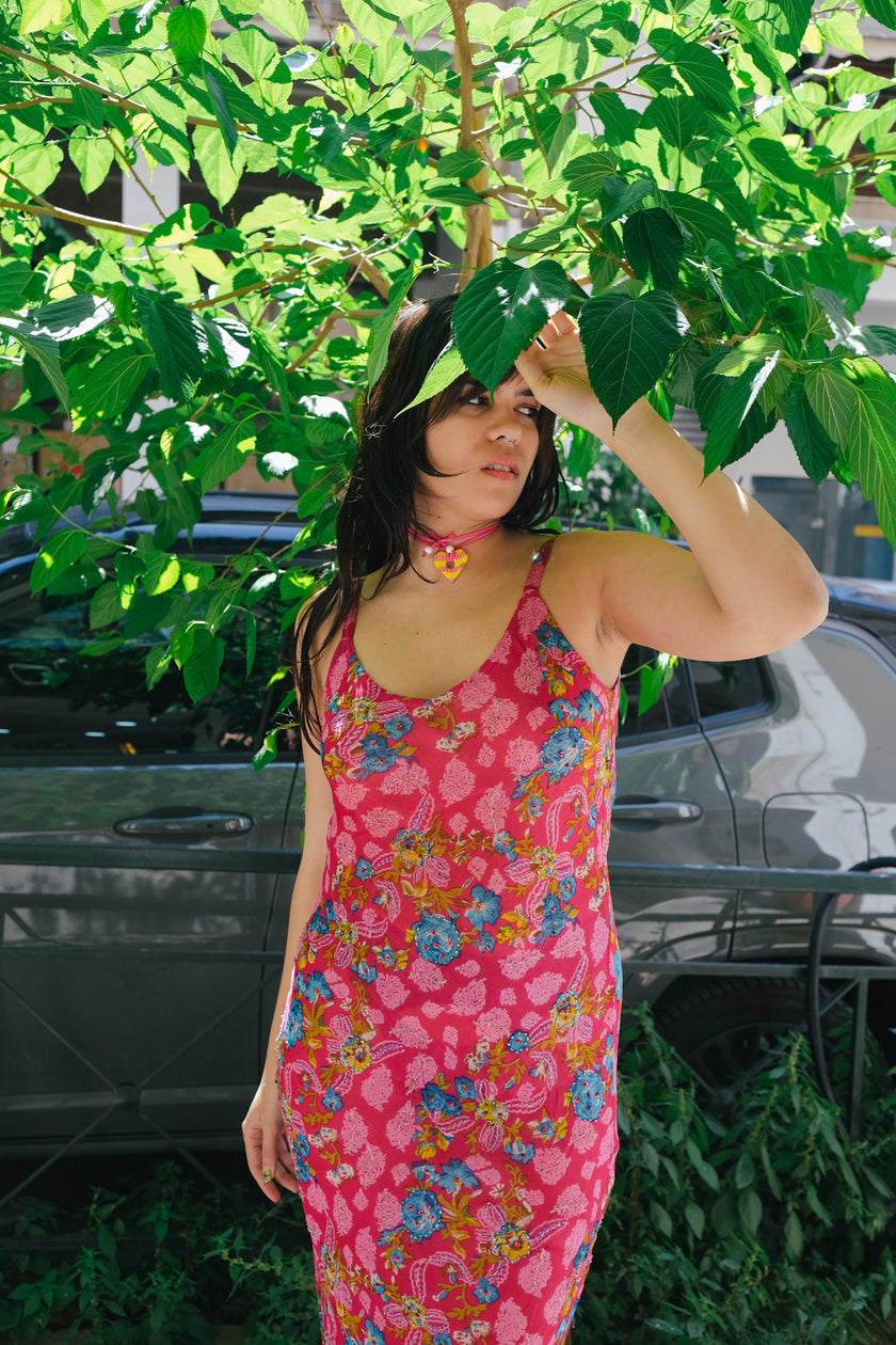 Vintage stunning maxi y2k dress with bead details (S/M)