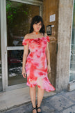 MOTIVI vintage romantic off-shoulder midi dress (M)