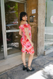 MOTIVI vintage romantic off-shoulder midi dress (M)
