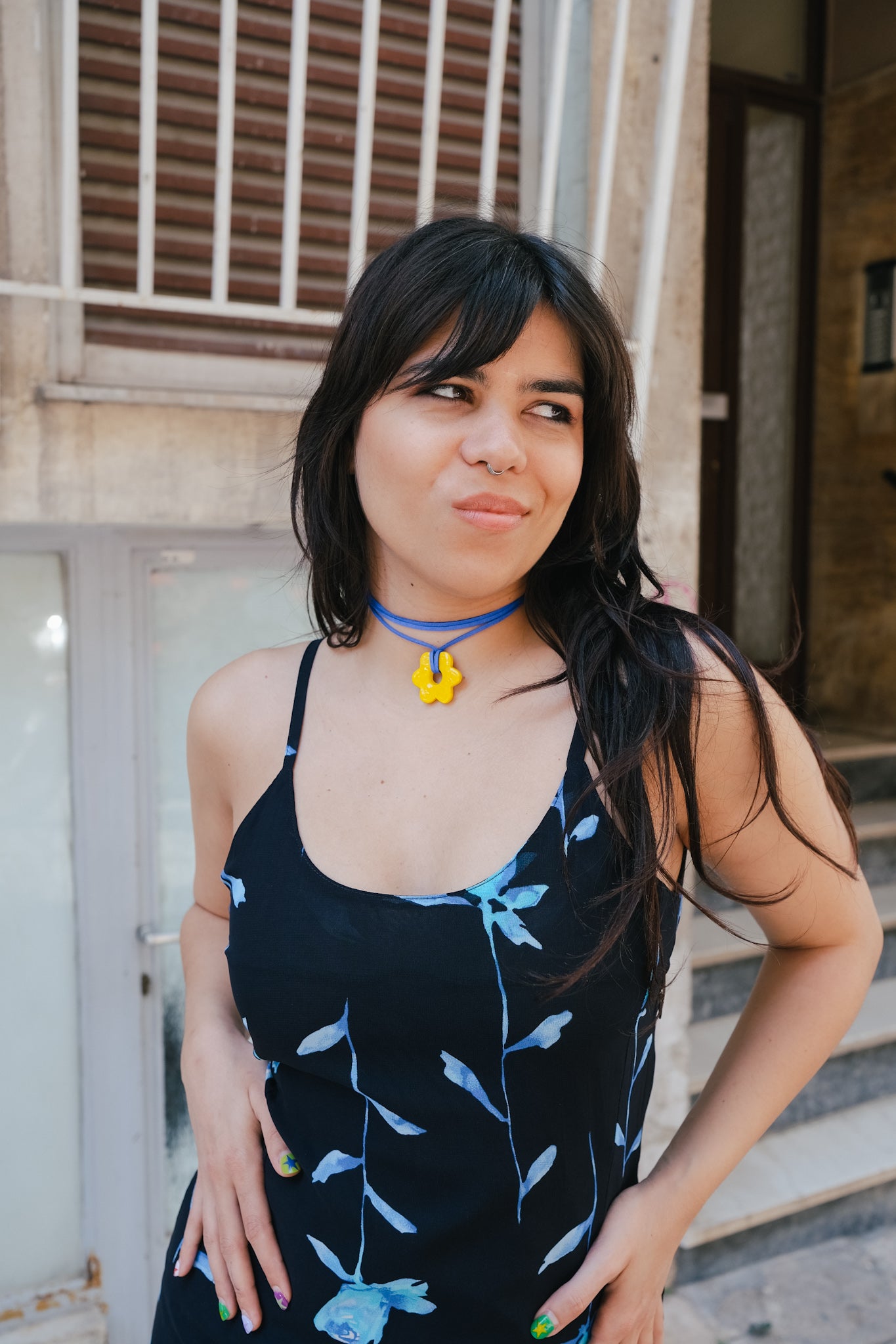 Cerabow handmade flower choker
