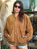 Vintage genuine leather golden brown jacket