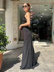 Stunning deadstock maxi Greek haute couture dress