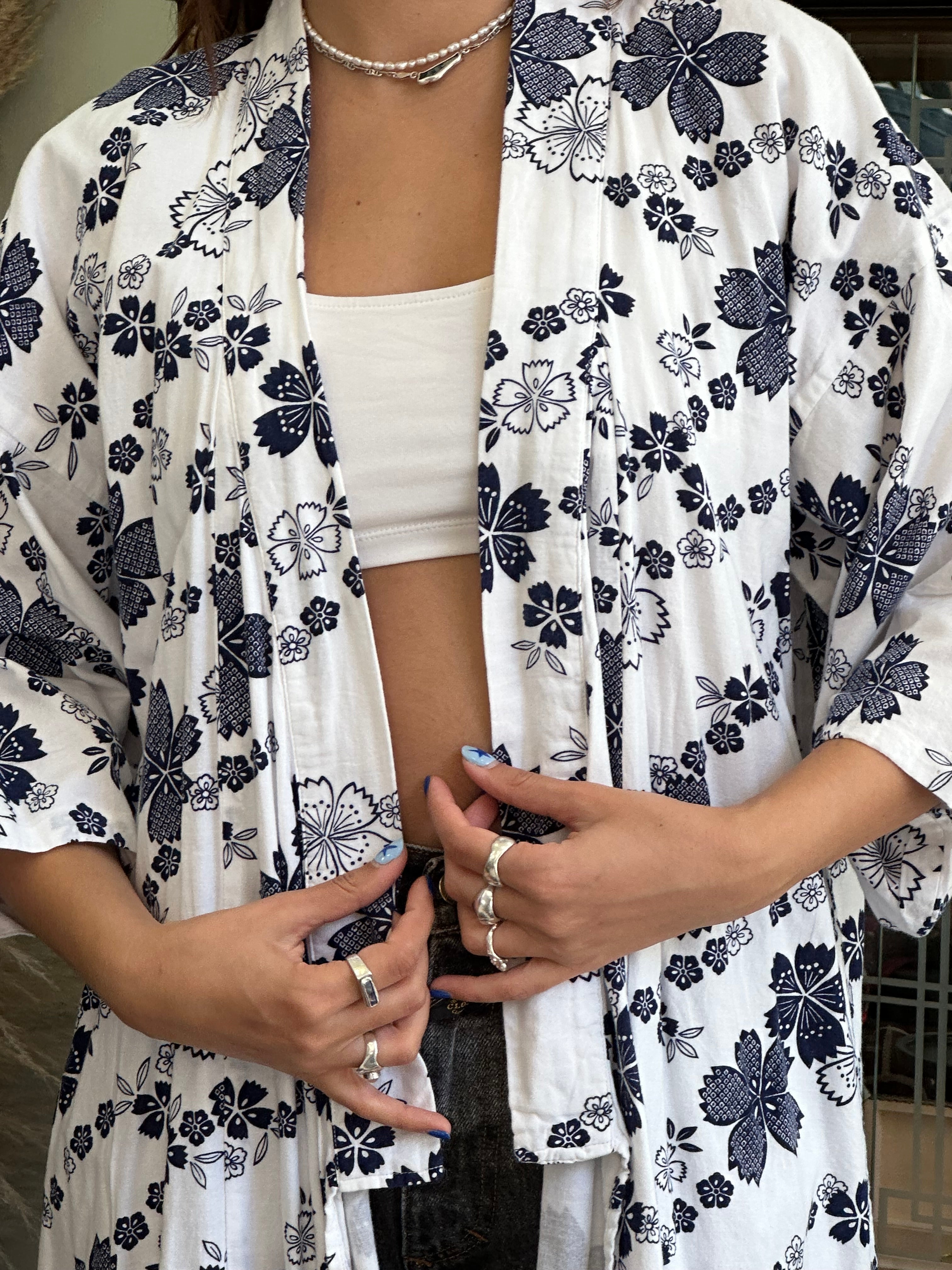 Vintage cotton yukata robe