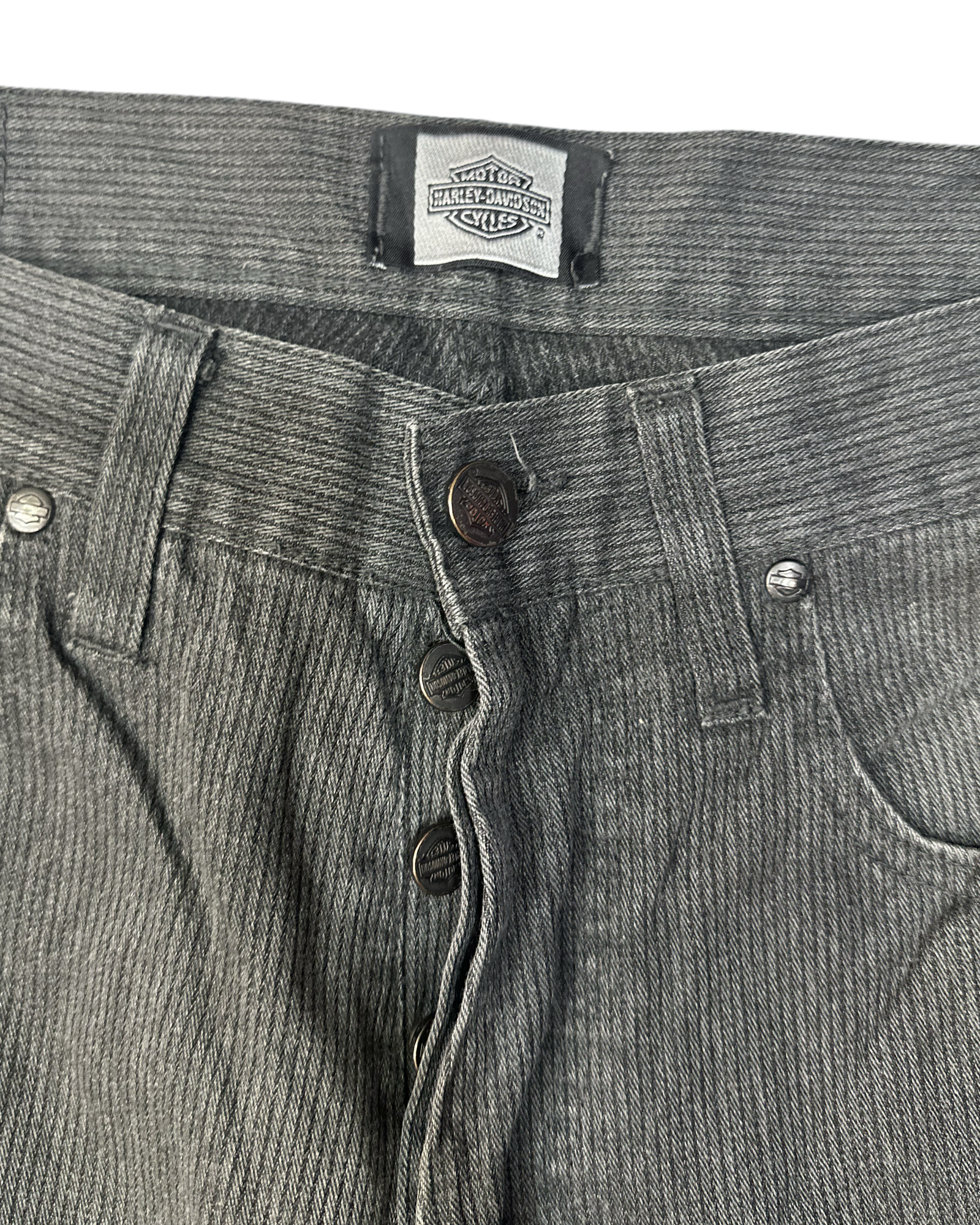 Harley Davidson stripped grey jeans