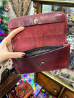 Vintage red leather wallet/bag