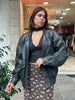 Vintage leather bomber jacket