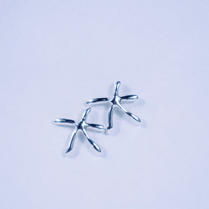 Noxpiria silver 925 starfish studs