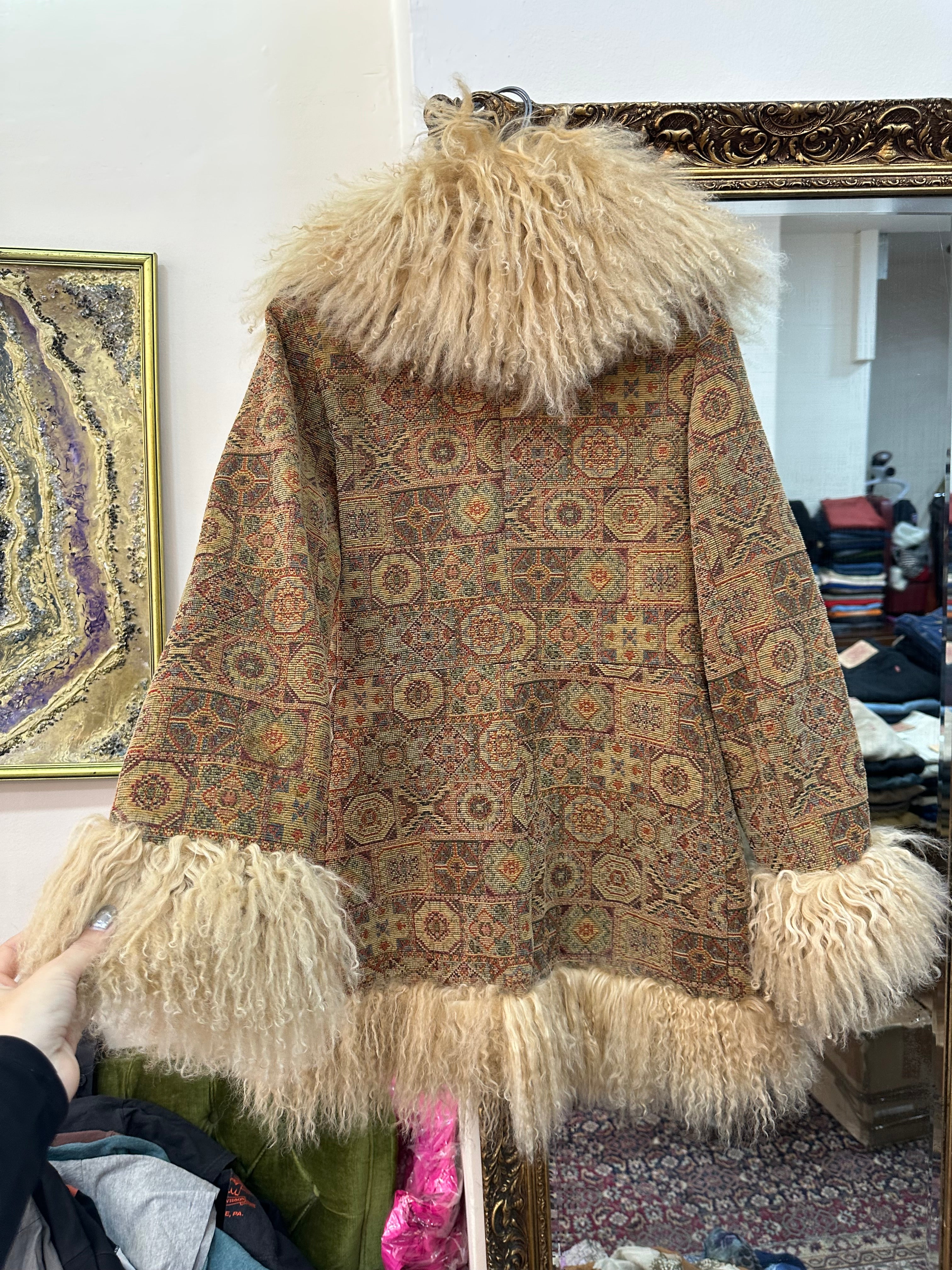 Stunning light afghan coat