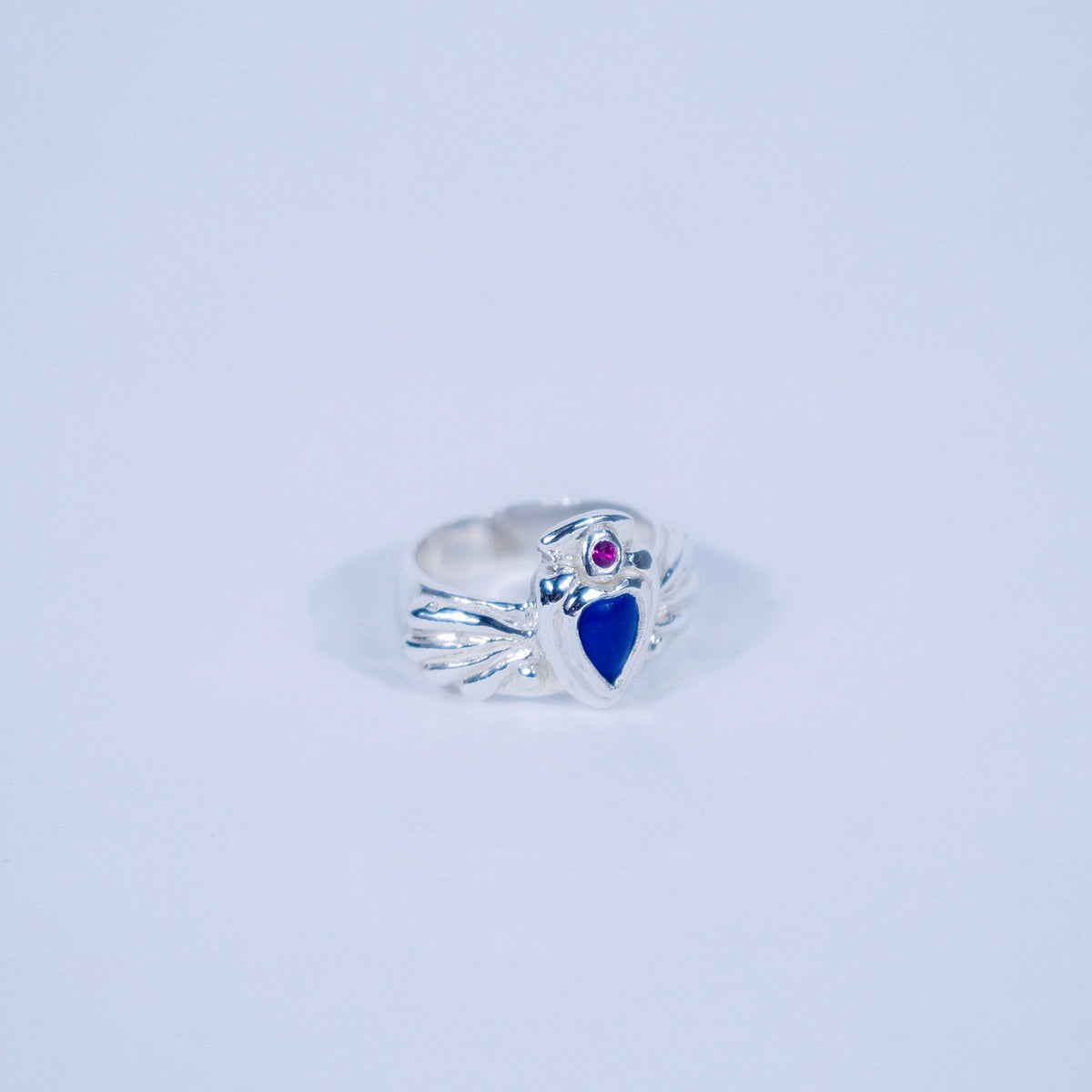 Noxpiria season of the witch silver 925 ring with lapis lazuli gemstone
