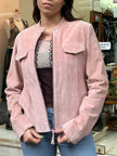 Stunning pink genuine suede jacket