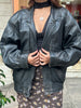 Vintage leather bomber jacket