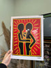 Keith Haring - Couple in black poster