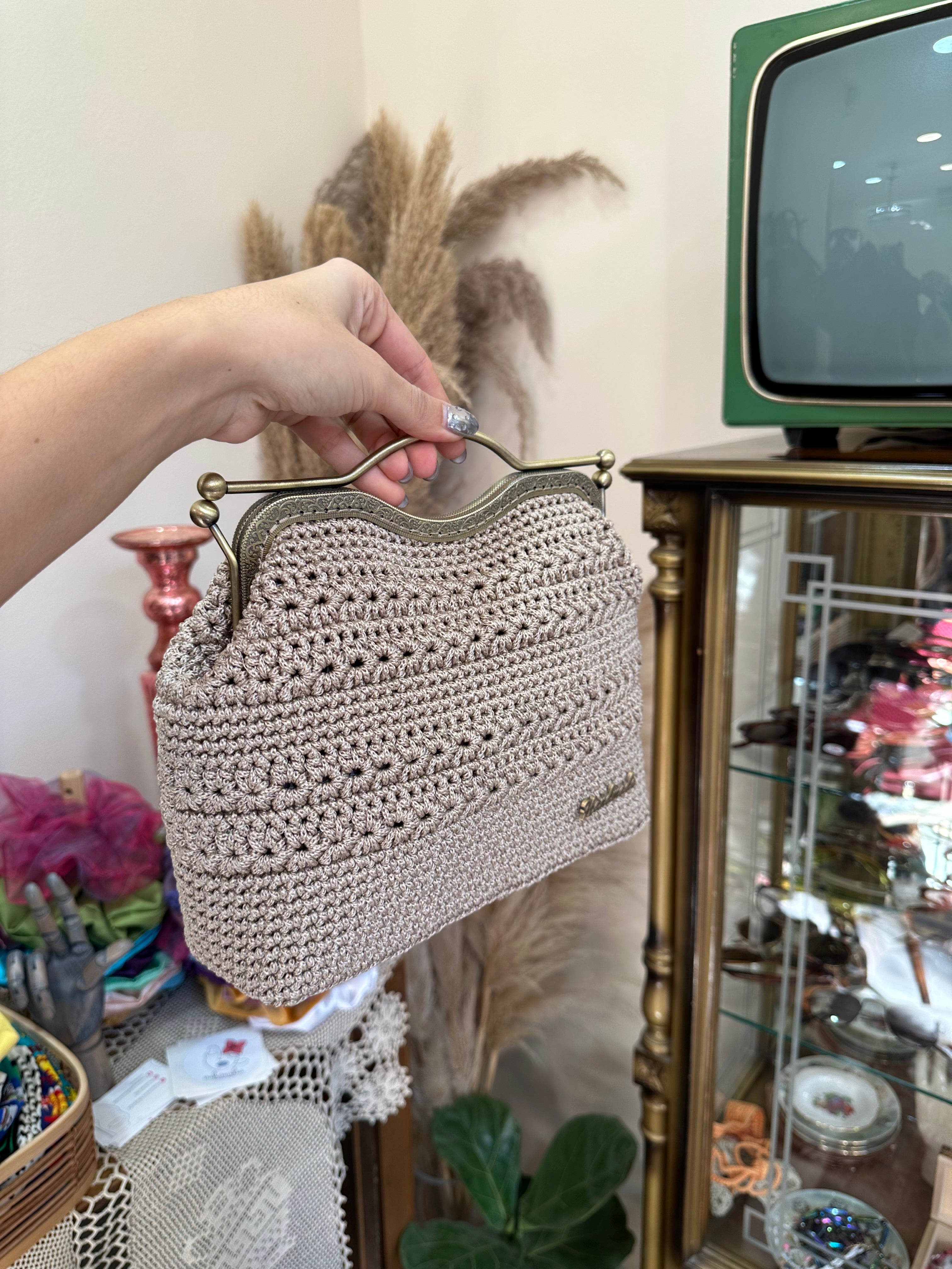 Handmade crochet handbag