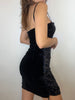 Stunning velvet Cinema see-through corset dress