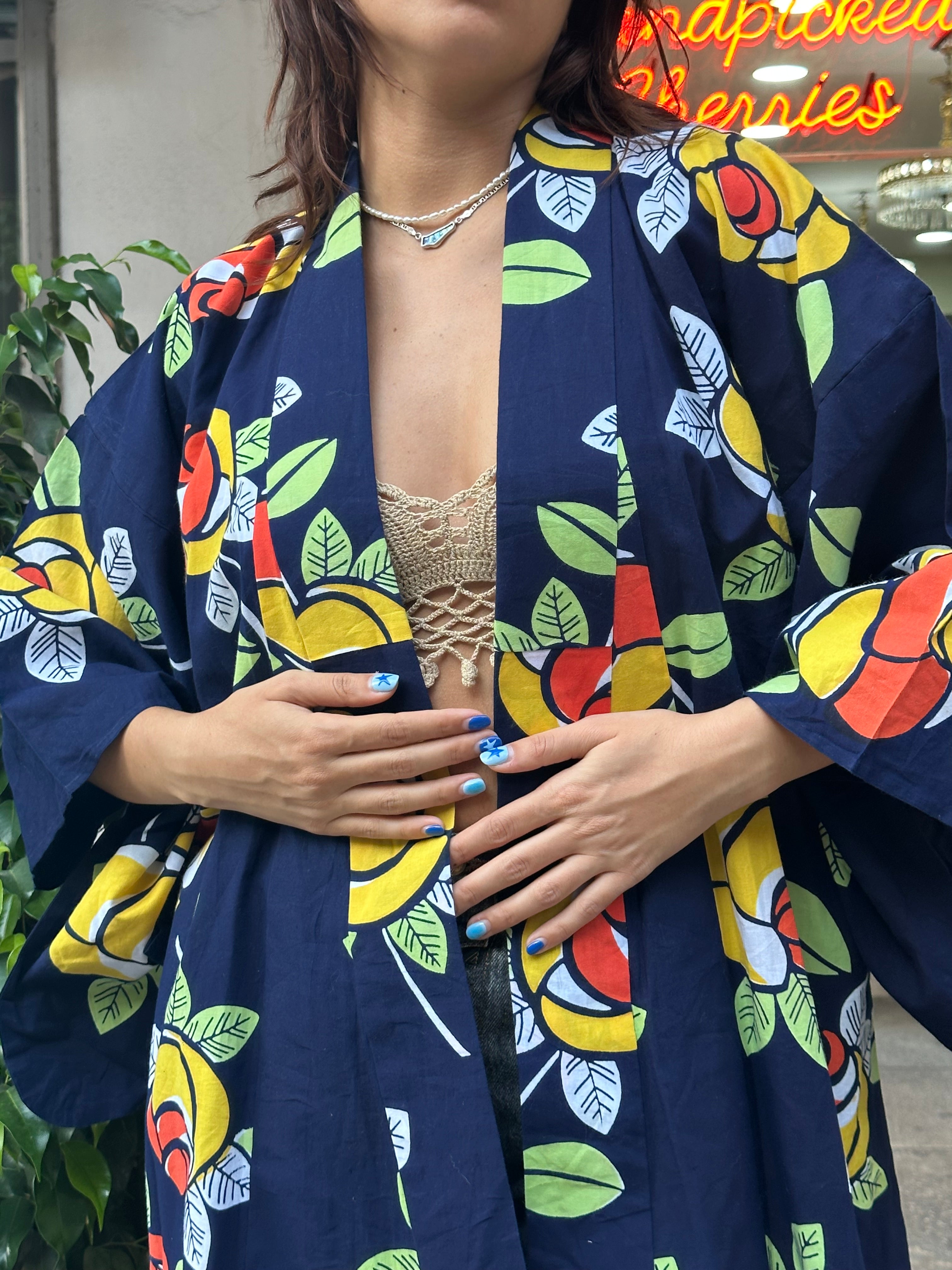 Stunning patterned yukata robe