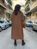 Vintage wool caramel brown coat (2XL)