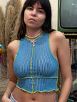 Cosette up-cycled see-through top
