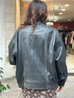 Vintage leather bomber jacket