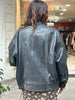 Vintage leather bomber jacket