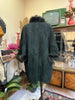 Unique forest green genuine leather Afghan coat /cape