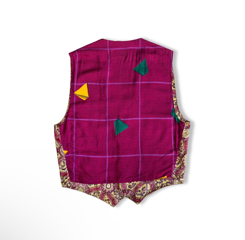 Vintage Men's funky patterned viscose vest