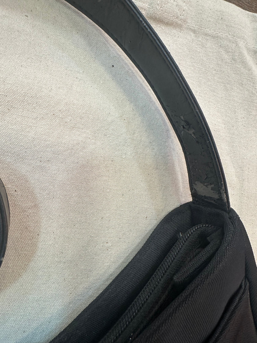 DKNY Black Shoulder Bag with Silver D Hardware – Vintage Y2K Style