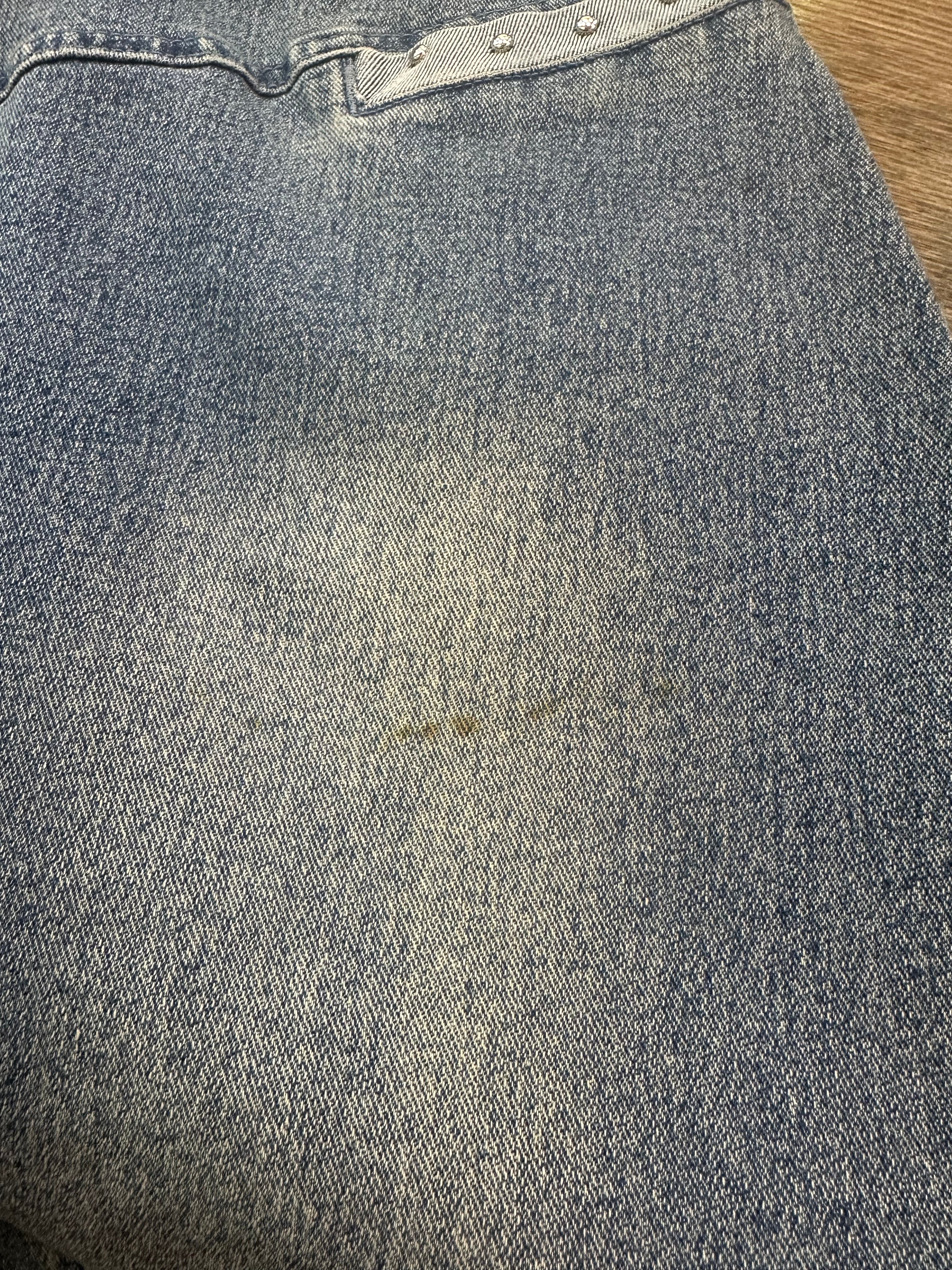 Denim low waisted skirt with slits on the sides (S/M - elastic material)