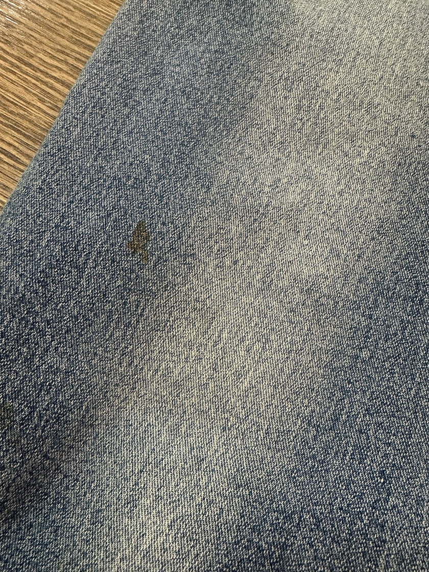 Denim low waisted skirt with slits on the sides (S/M - elastic material)