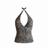 Animal print halter top (M)