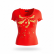 Super cute mesh top with sequins (M)