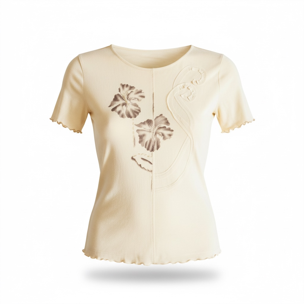 Y2K beige mesh top (L)