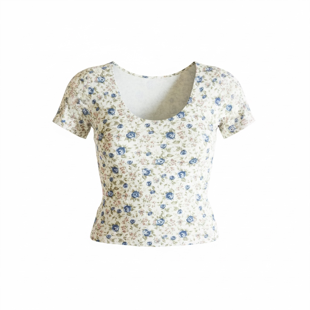 Super cute body fitting floral top (S/M)