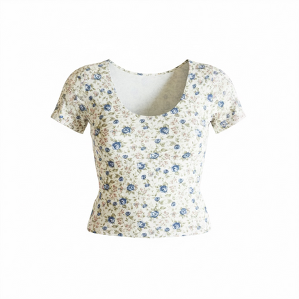 Super cute body fitting floral top (S/M)