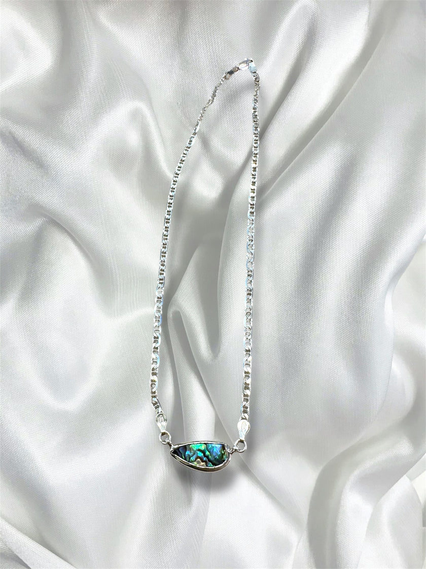 Paua silver 925 choker (Noxpiria)