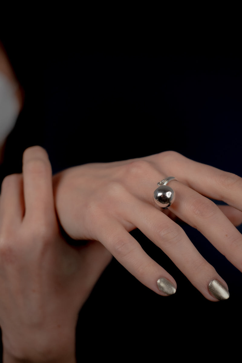 Noxpiria Ball charm silver 925 ring