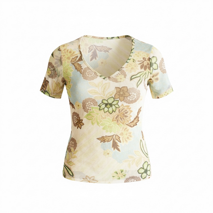 Super cute floral mesh top (L/XL)