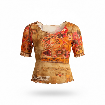 Super hot Y2K see-through mesh top (L/2XL)