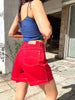 Deadstock ESPRIT red denim shorts