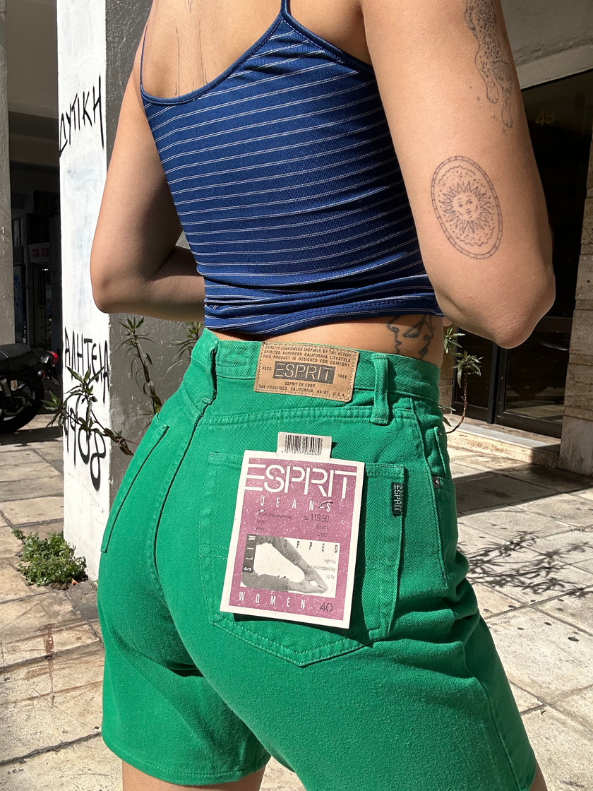 Deadstock ESPRIT Green denim shorts (in multiple colours)
