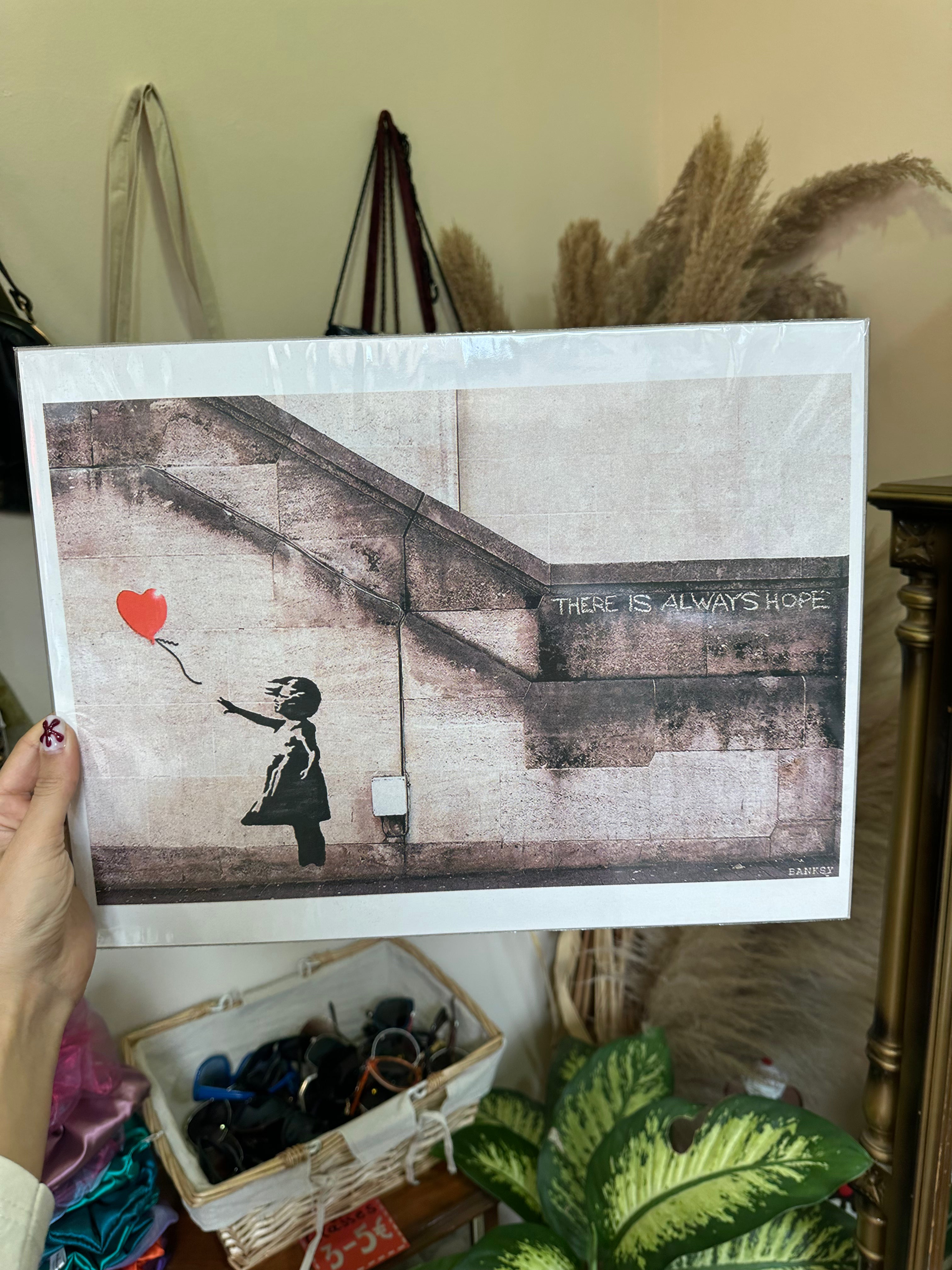 Banksy - Girl with balloon art poster