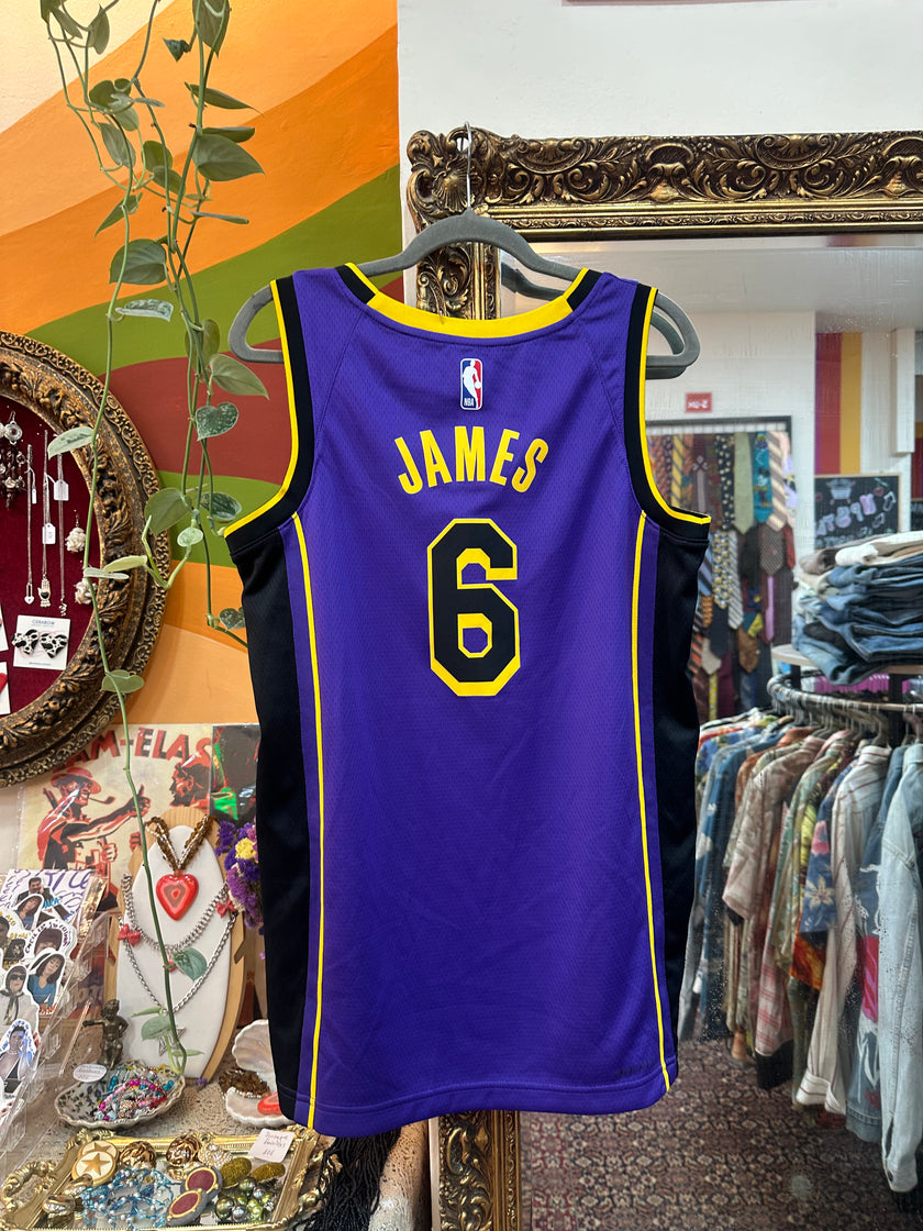 Nike Jordan Men's Los Angeles Lakers LeBron James Swingman Jersey (S)