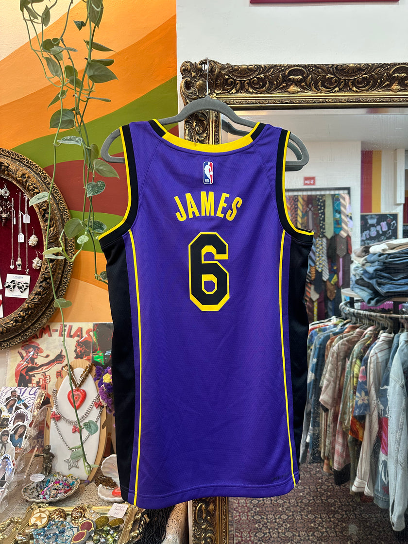 Nike Jordan Men's Los Angeles Lakers LeBron James Swingman Jersey (S)