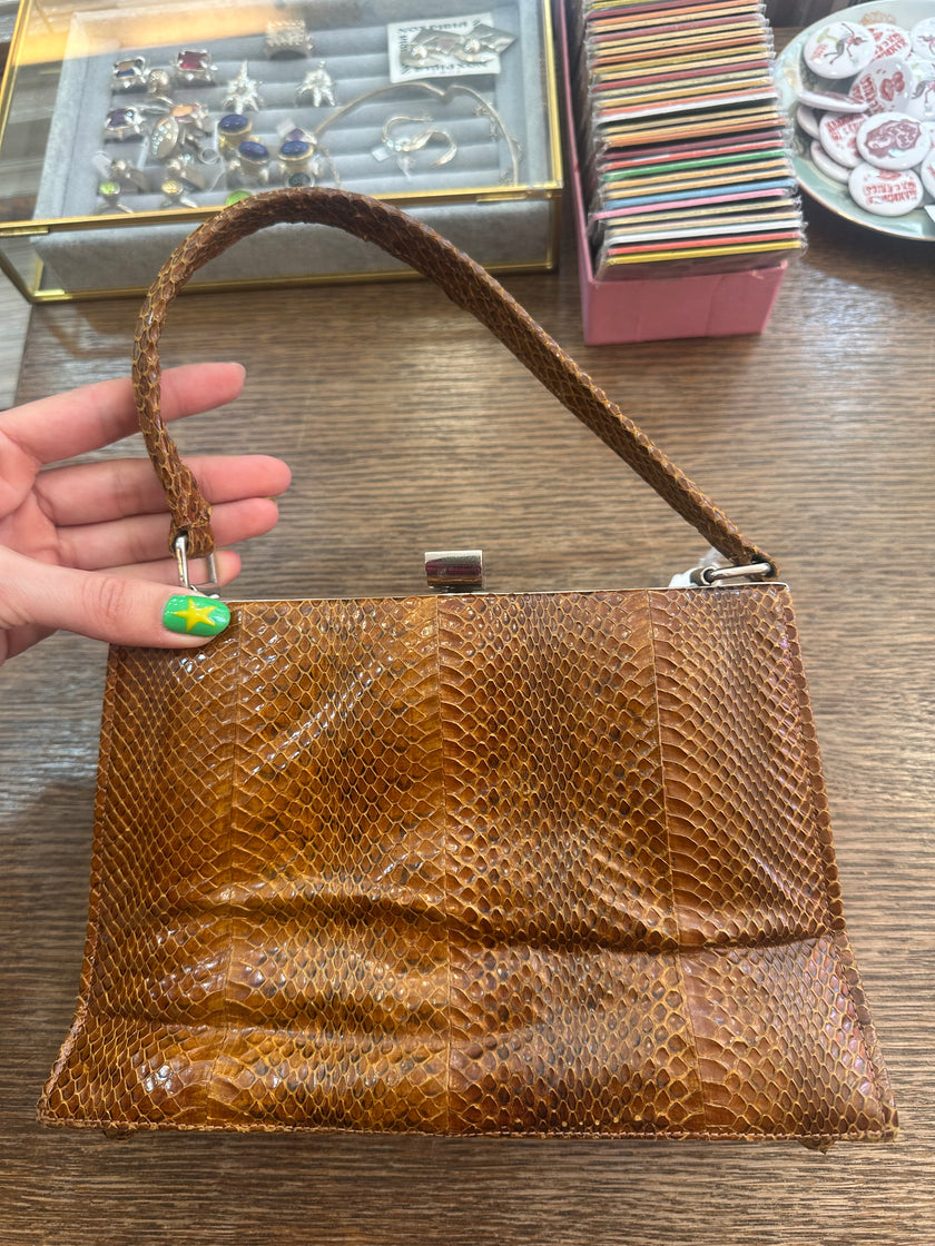 Vintage reptile leather mini bag