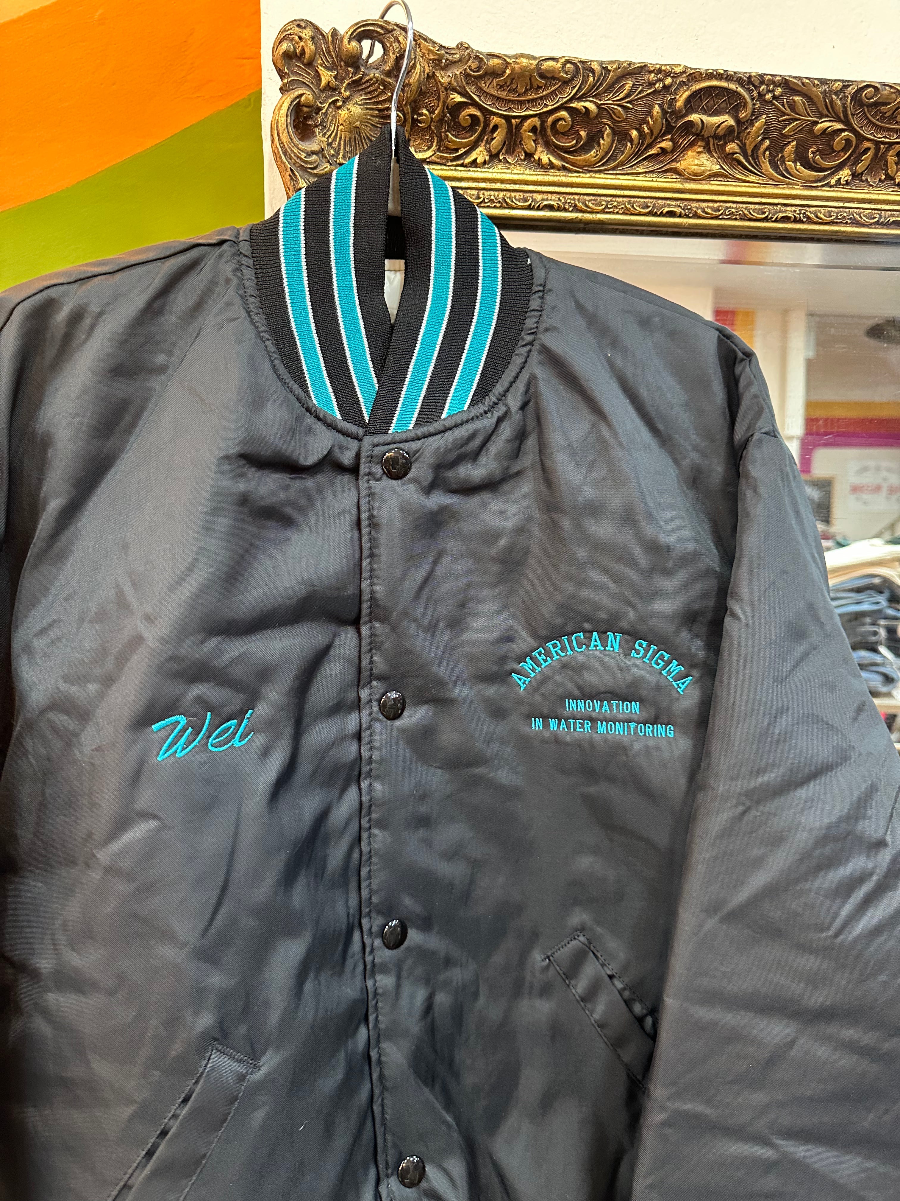 Vintage 90s Holloway USA made American Signal Bomber Jacket (L)