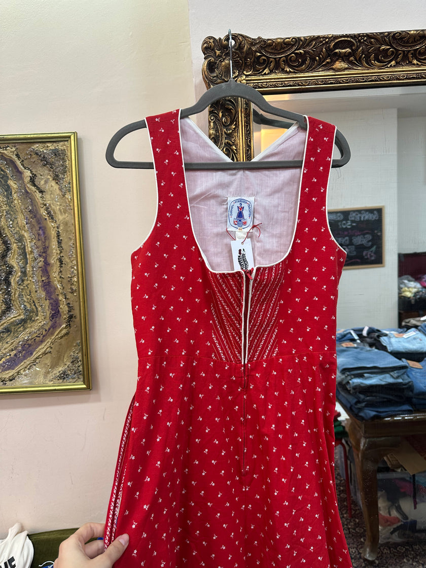 Super cute red vintage Dirndl dress