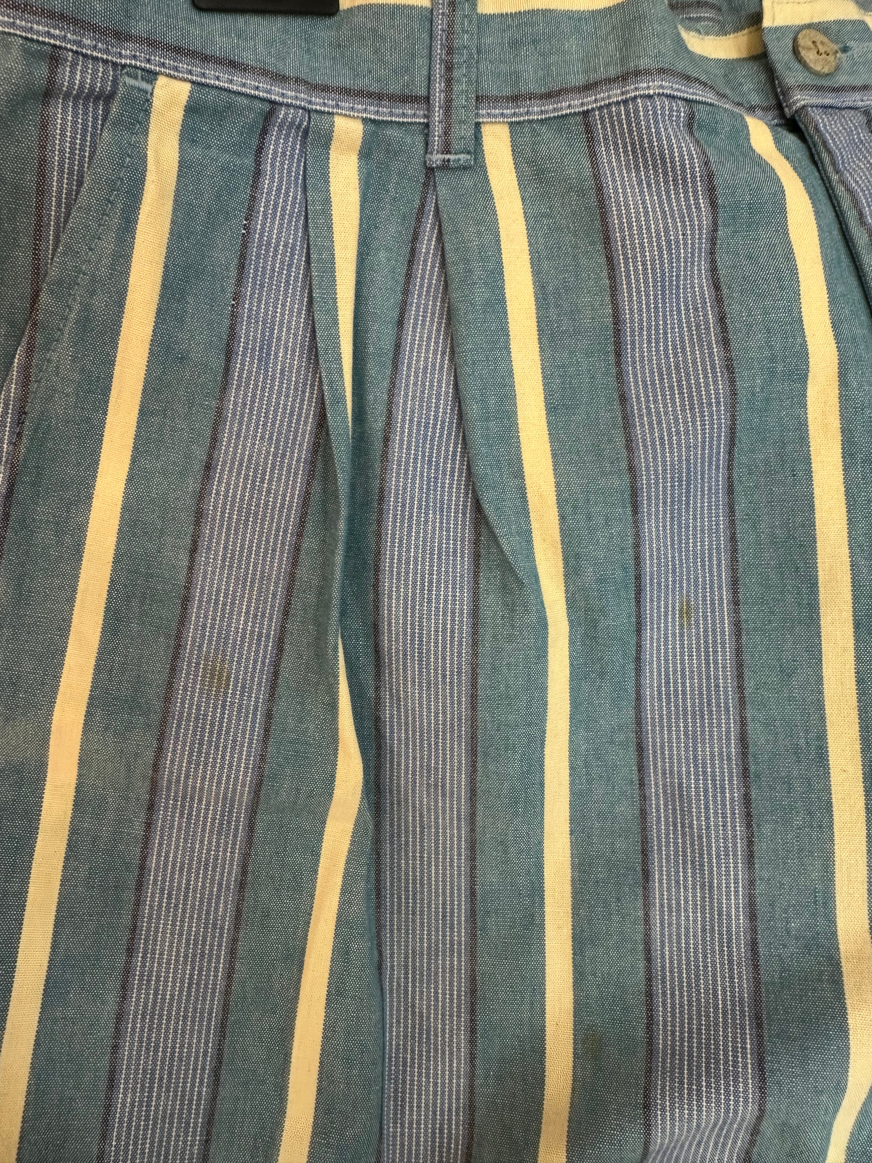 Vintage striped Bermuda shorts